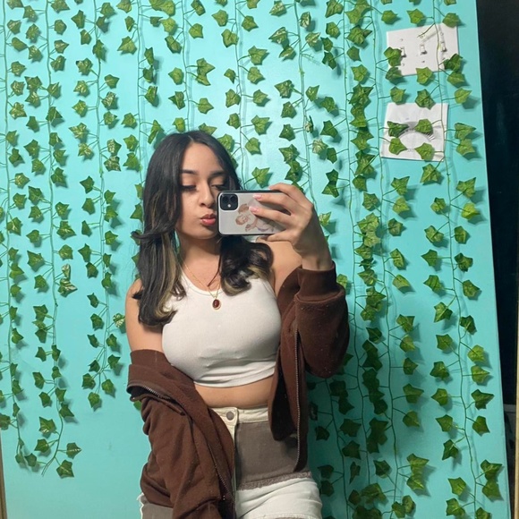 Shein Brown Zip Up Hoodie - Picture 3 of 4